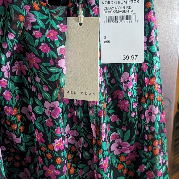 NWT Melloday Multi Color Floral Halter Maxi Women’s Dress, Size: Small - Picture 2 of 7